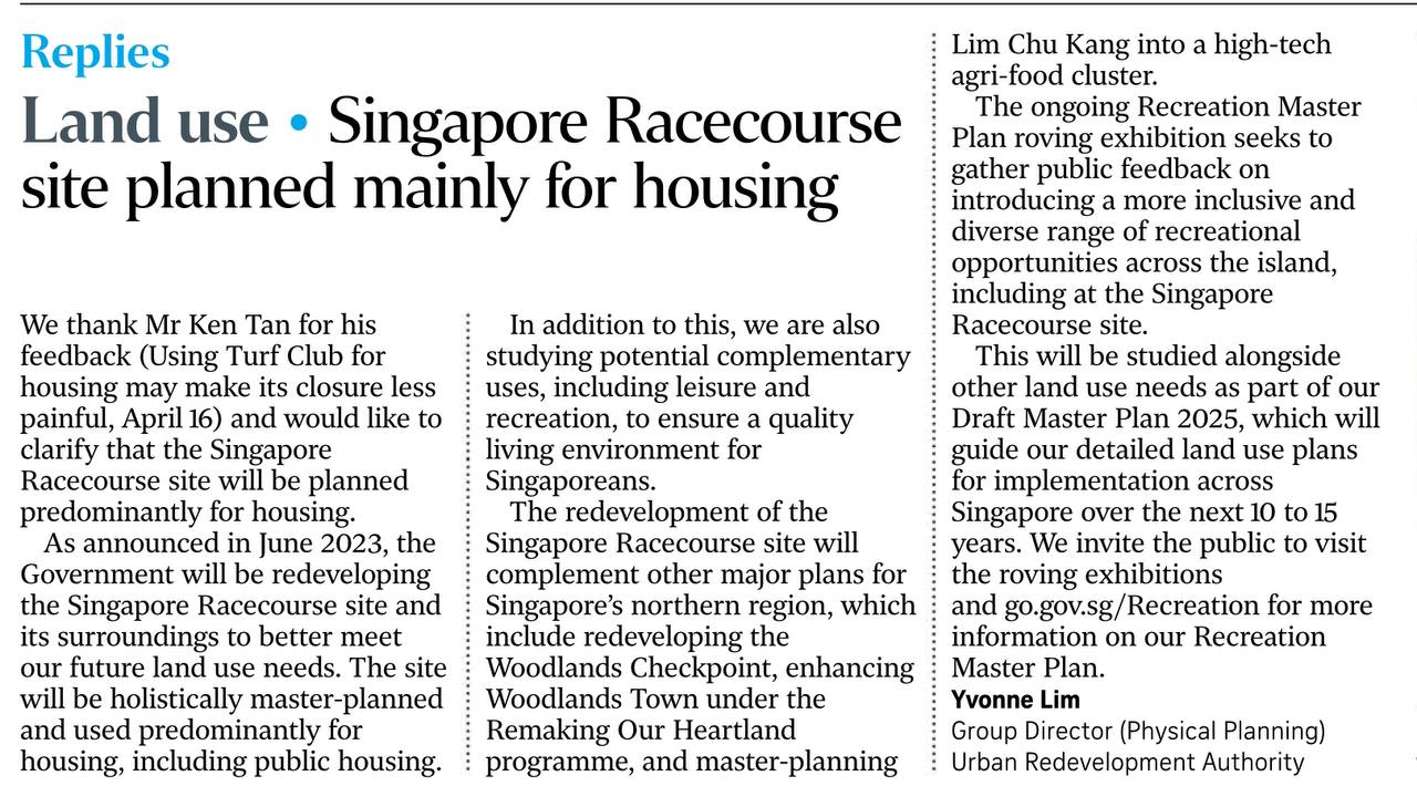 Singapore Property Kranji Race Course